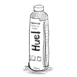 A Huel bottle