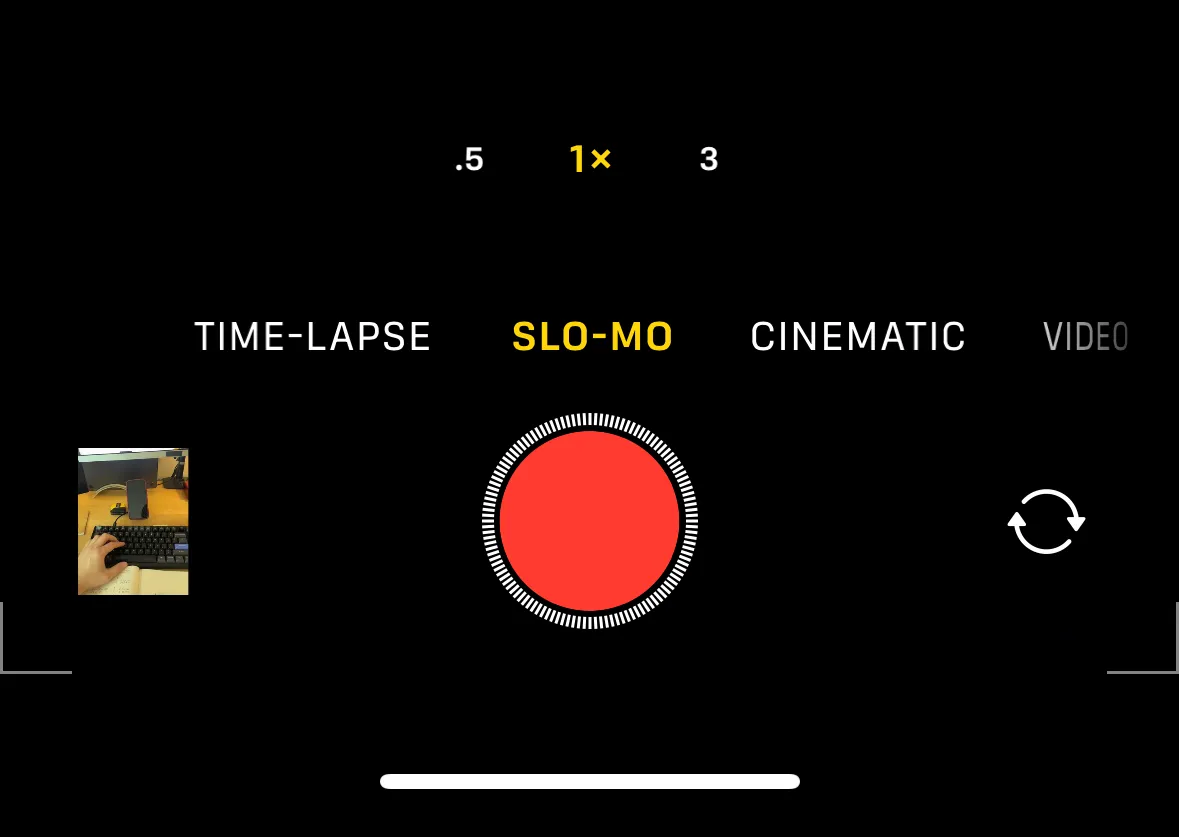 Slo-Mo mode in iOS Camera